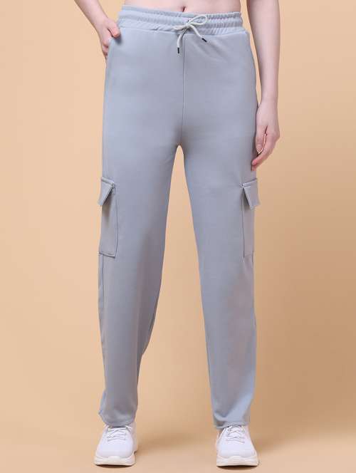 women grey solid mid rise cargo - 21931395 - Very Small Image - 1