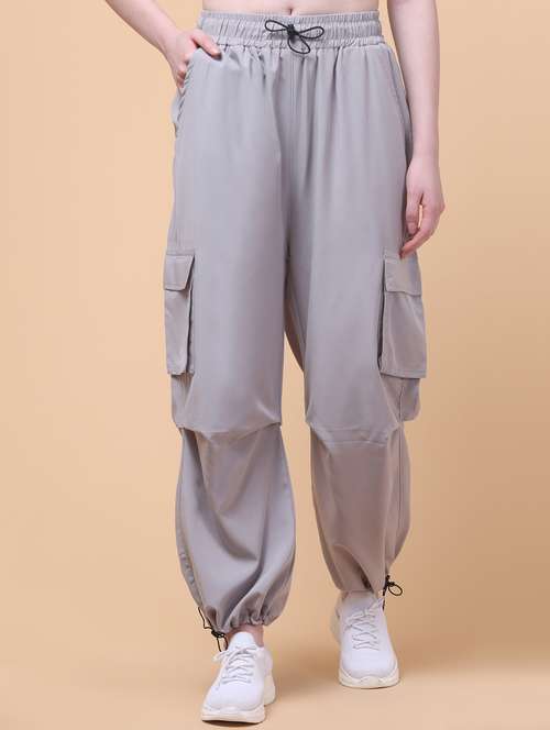 women solid mid rise parachute pant  - 21931503 - Very Small Image - 1