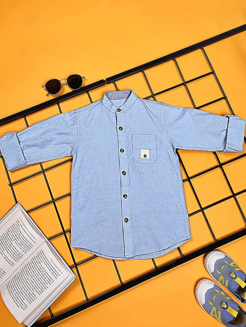 boys striped long sleeve casual shirt - 21934705 - Very Small Image - 1
