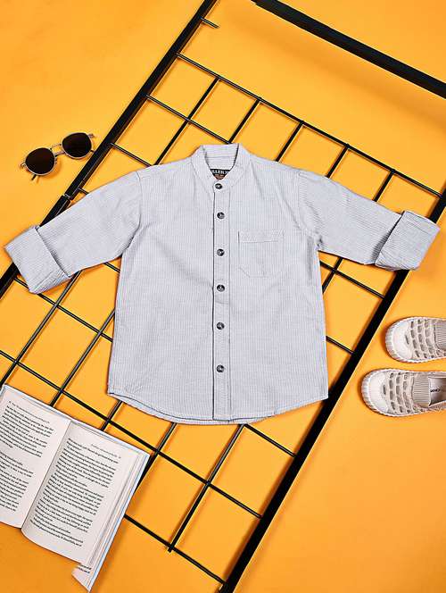 boys striped long sleeve casual shirt - 21934712 - Very Small Image - 1