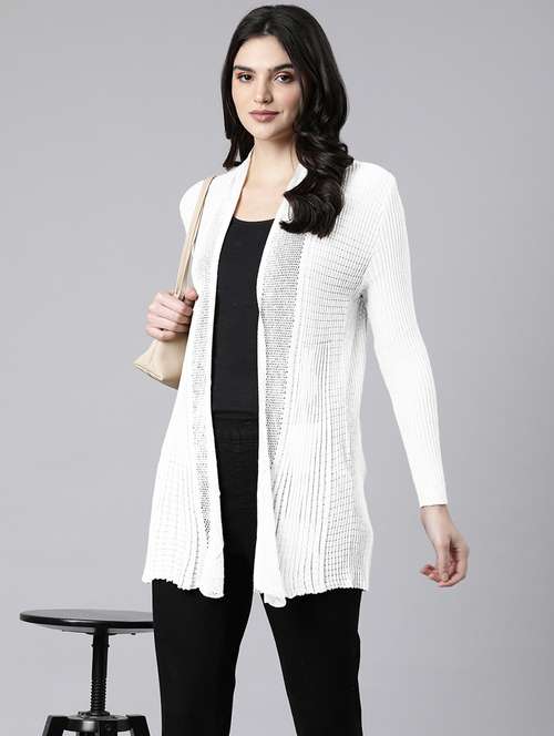 women solid long sleeve regular shrug - 21941717 - Very Small Image - 1