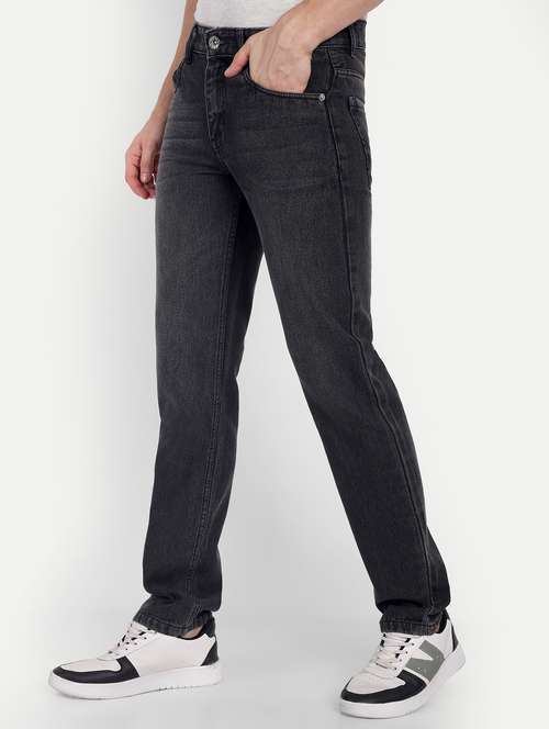 men washed mid rise full length jeans - 21943279 - Very Small Image - 1