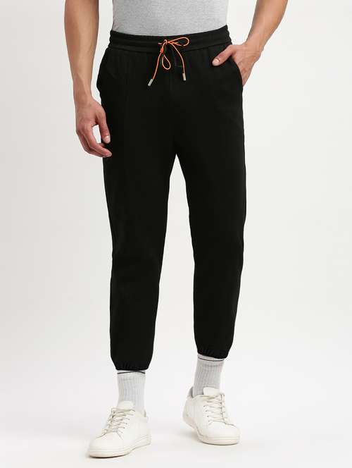 men black solid mid rise full length jogger - 21955897 - Very Small Image - 1