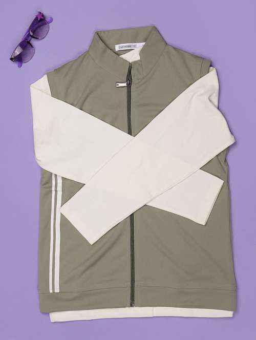 boys color blocked henley neck long sleeve regular jacket - 21956336 - Very Small Image - 1