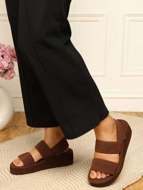 women brown back strap sandal - 21958485 - Very Small Image - 1
