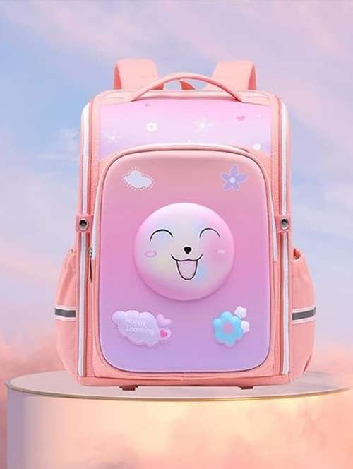 pink printed polyester regular backpack - 21959603 - Very Small Image - 1