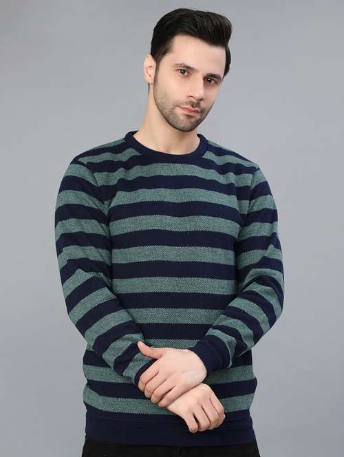 men striped long sleeve regular fit pullover  - 21959706 - Very Small Image - 1