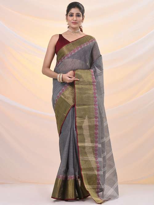 women self design tant saree - 21961493 - Very Small Image - 1