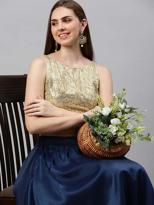 women solid with work sleeveless stitched blouse - 21966144 - Very Small Image - 1