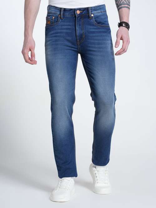 men washed mid rise full length jeans - 21988841 - Very Small Image - 1