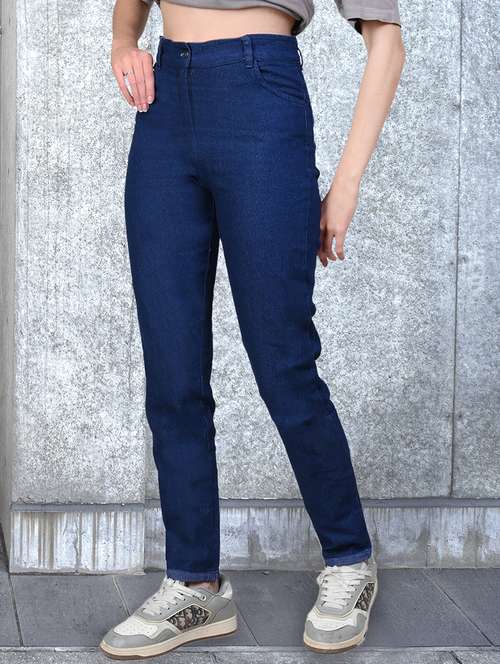 women solid high rise slim fit jean - 21997921 - Very Small Image - 1