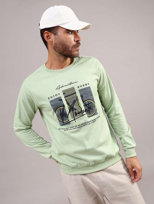 men printed long sleeve regular fit sweatshirt - 22003319 - Very Small Image - 1