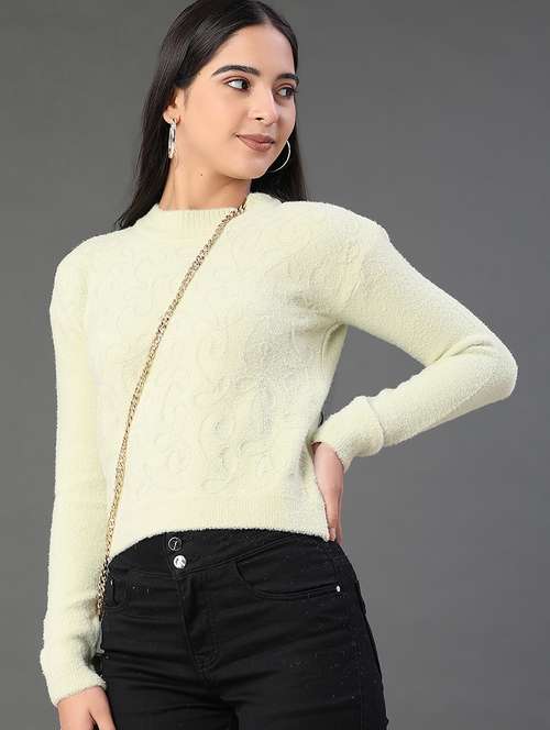 women self designed long sleeve pullover - 22006786 - Very Small Image - 1