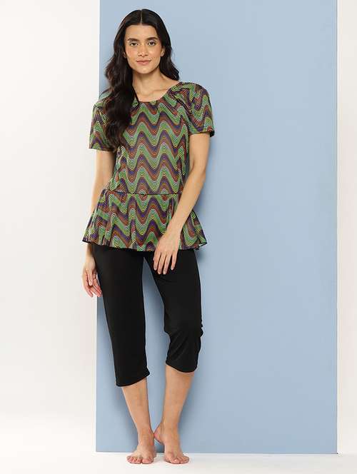 women printed round neck swimsuit  - 22012822 - Very Small Image - 1