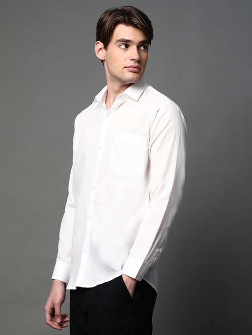 men solid long sleeve regular fit casual shirt - 22013230 - Very Small Image - 1