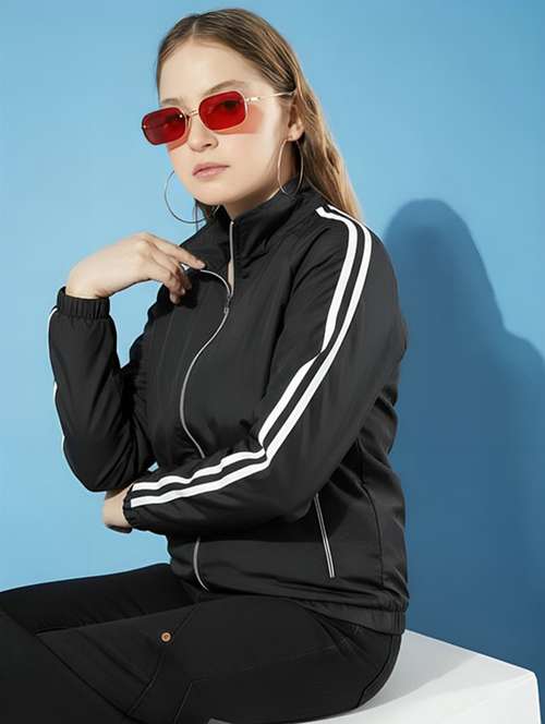 women tapered long sleeve windcheater jacket - 22026209 - Very Small Image - 1