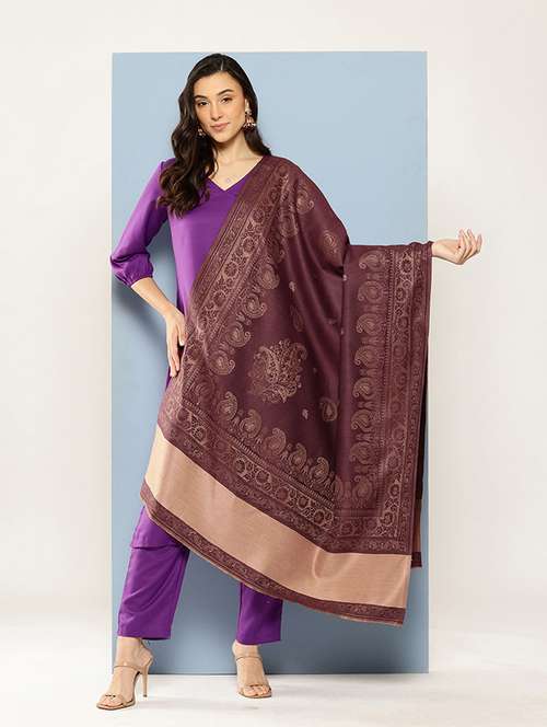 women paisley reversible shawl - 22033731 - Very Small Image - 1