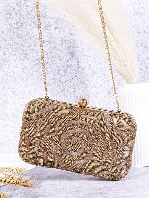 women embellished clutch with flap - 22041136 - Very Small Image - 1