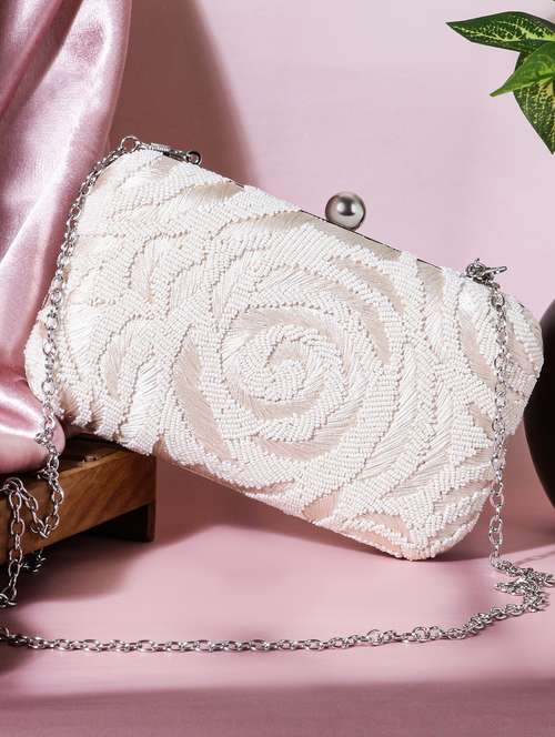 women embellished clutch with flap - 22041137 - Very Small Image - 1