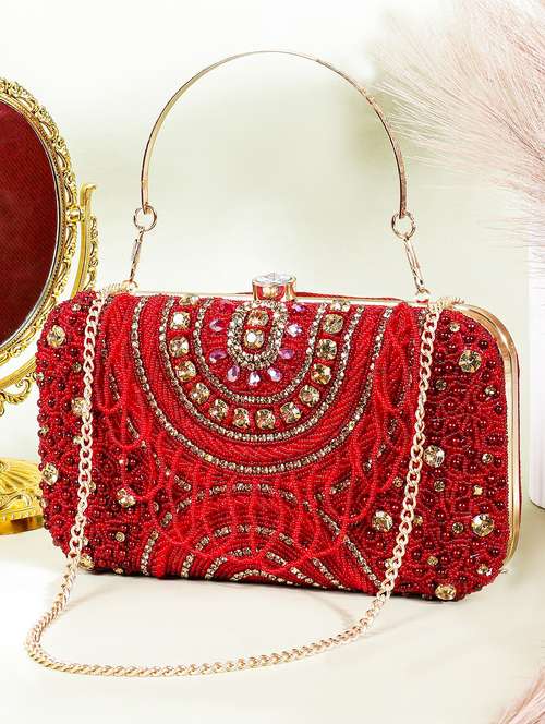 women embellished clutch - 22041150 - Very Small Image - 1