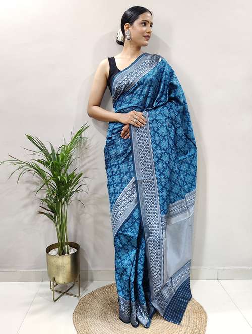 women self design banarasi saree with blouse - 22041537 - Very Small Image - 1