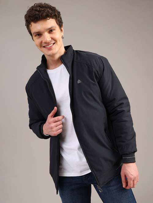 men solid long sleeve insulator bomber jacket - 22053470 - Very Small Image - 1