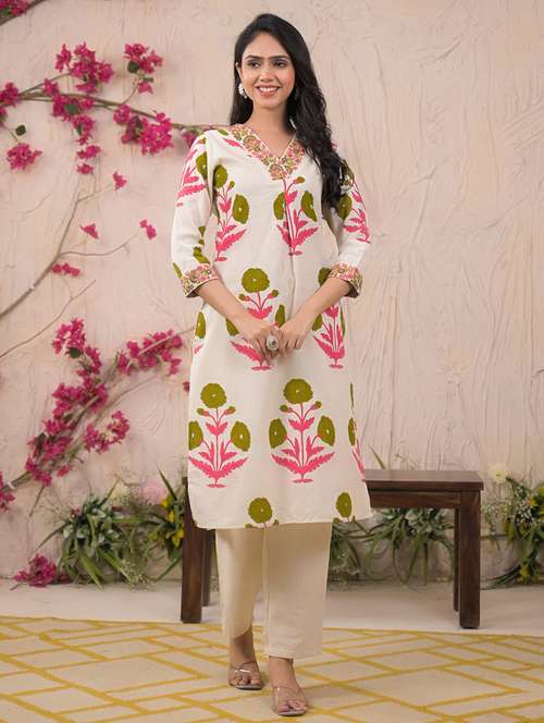 green cotton blend suit  set - 22058529 - Very Small Image - 1