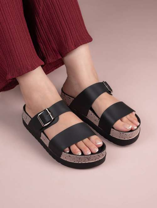 women black slip on sandal - 22065477 - Very Small Image - 1