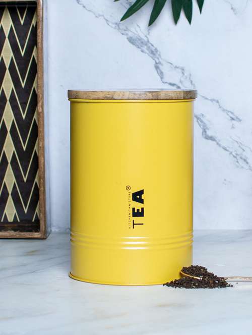 yellow tea & coffee container - 22065811 - Very Small Image - 1