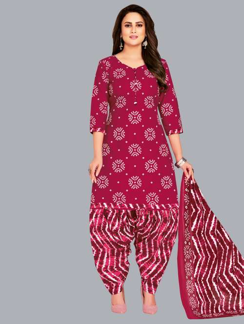 women printed unstitched salwar suit set - 22065957 - Very Small Image - 1