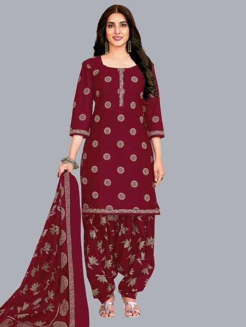 women printed unstitched salwar suit set - 22065962 - Very Small Image - 1