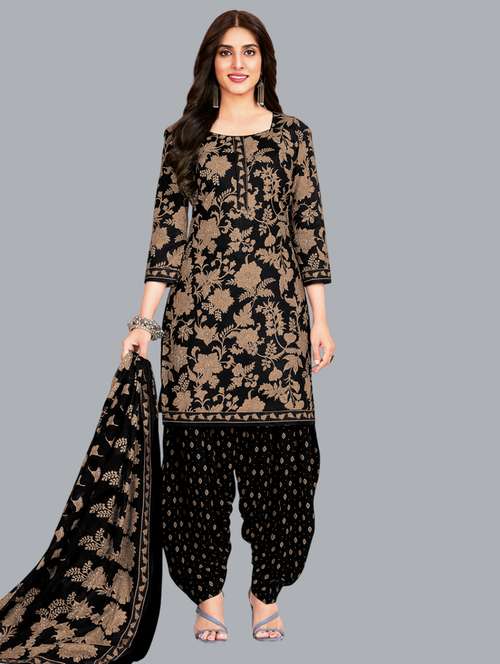 women floral printed unstitched salwar suit set - 22065963 - Very Small Image - 1