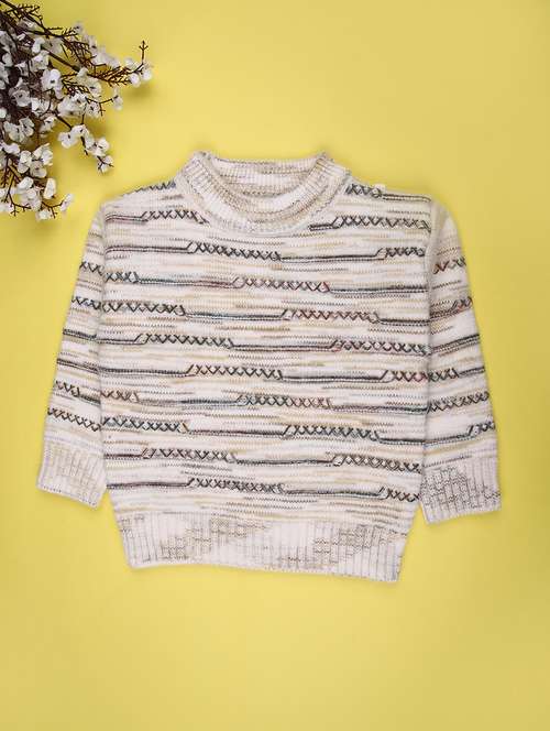 boys self design long sleeve sweater - 22067077 - Very Small Image - 1