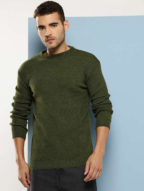 men self design long sleeve regular fit pullover  - 22086601 - Very Small Image - 1