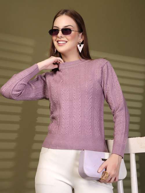 women self designed long sleeve pullover - 22088594 - Very Small Image - 1