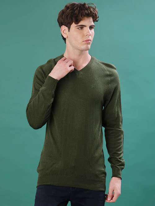 men solid long sleeve regular fit pullover - 22092963 - Very Small Image - 1