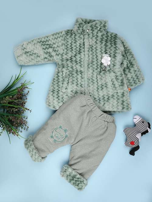 kids chevron long sleeve winterwear full length set - 22093001 - Very Small Image - 1