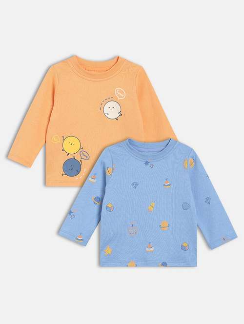 boys pack of 2 printed long sleeve t-shirt - 22093555 - Very Small Image - 1