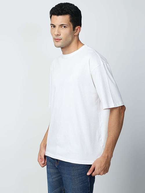 men solid short sleeve oversized t-shirt - 22101473 - Very Small Image - 1