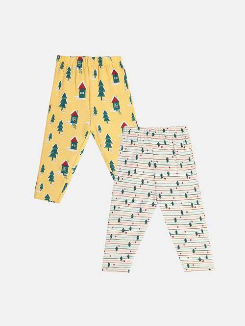 girls pack of 2 printed mid rise legging - 22108319 - Very Small Image - 1