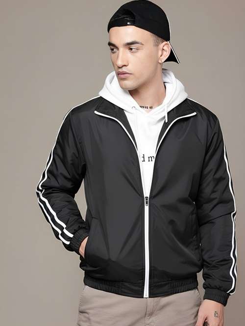 men taped long sleeve lightweight bomber jacket - 22143669 - Very Small Image - 1