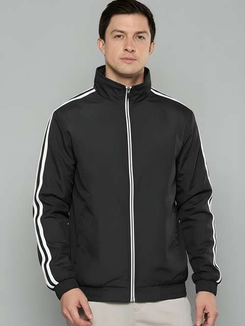 men taped long sleeve lightweight bomber jacket - 22143673 - Very Small Image - 1