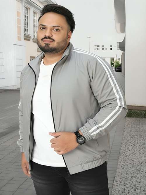 men taped long sleeve lightweight bomber jacket - 22143693 - Very Small Image - 1