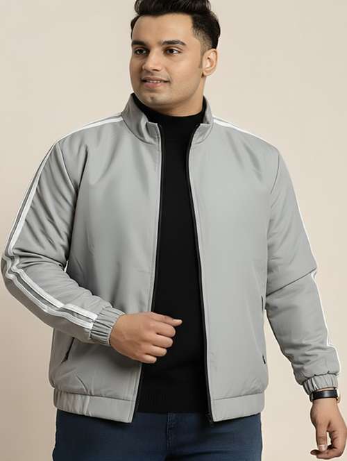 men taped long sleeve lightweight bomber jacket - 22143695 - Very Small Image - 1