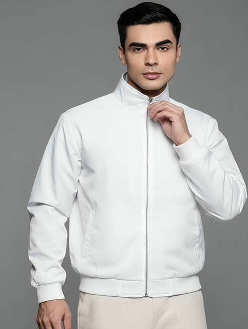 men solid long sleeve lightweight bomber jacket - 22143740 - Very Small Image - 1