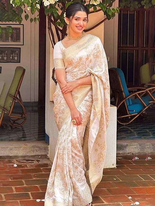 women self design banarasi saree with blouse - 22145278 - Very Small Image - 1