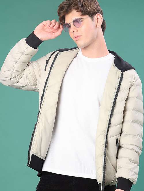 men solid long sleeve puffer jacket - 22155464 - Very Small Image - 1