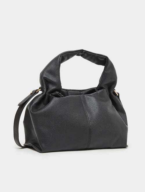 women black solid handbag - 22176750 - Very Small Image - 1