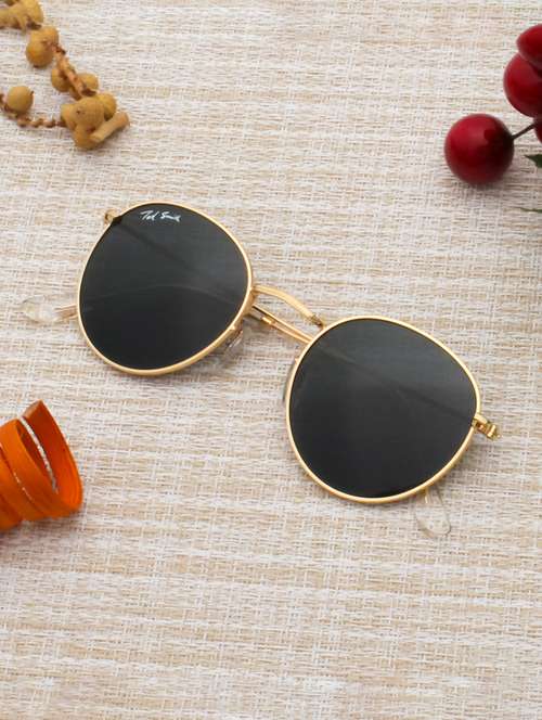 ted smith unisex round sunglasses i 100% uv protection  i  grey colour lens - 22217841 - Very Small Image - 1