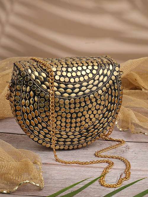 embellished clutch with gold chain - 22220167 - Very Small Image - 1